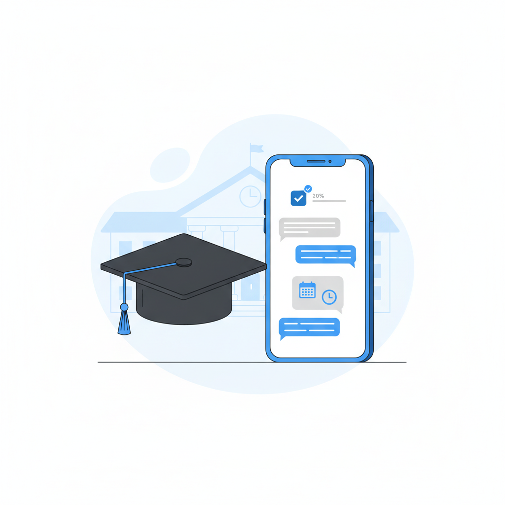 Escuela enviando notificaciones a padres de familia por WhatsApp Business