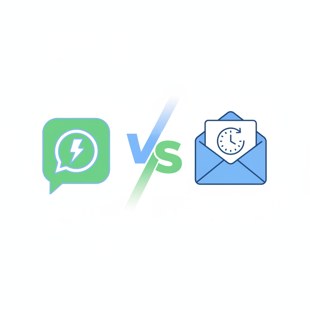 Comparación entre WhatsApp y email como canales de atención al cliente